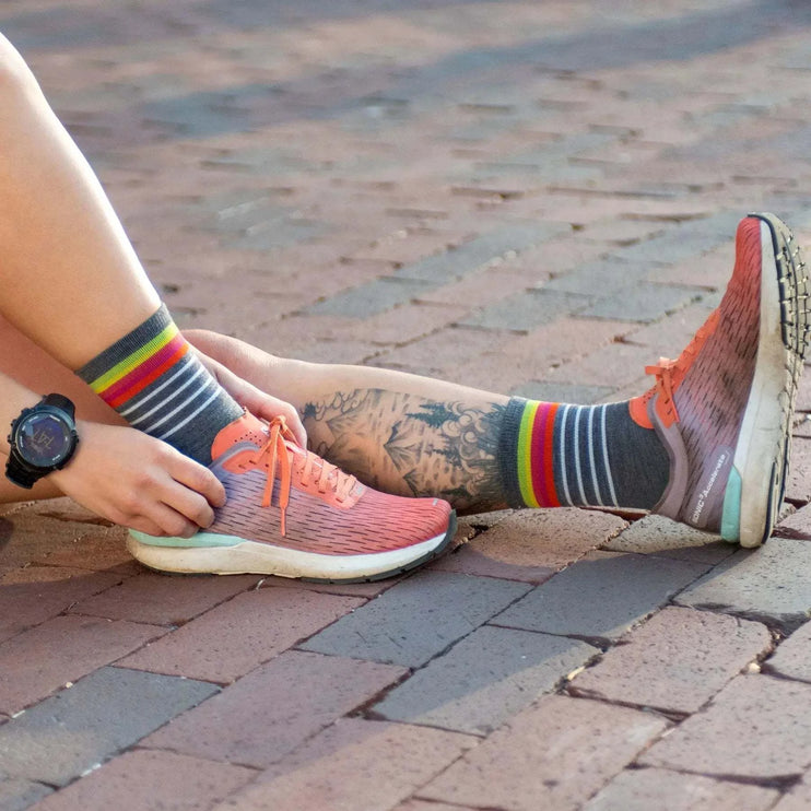 Darn Tough | Run Sock Stride Lightweight | Dames | Gray