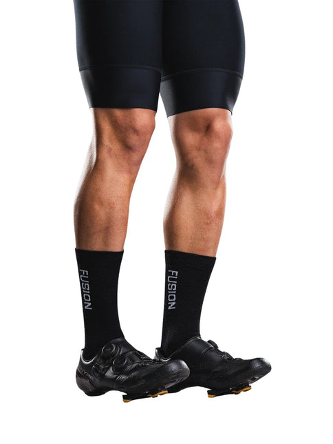 FUSION | Cycling Sock Merino | Unisex | Black