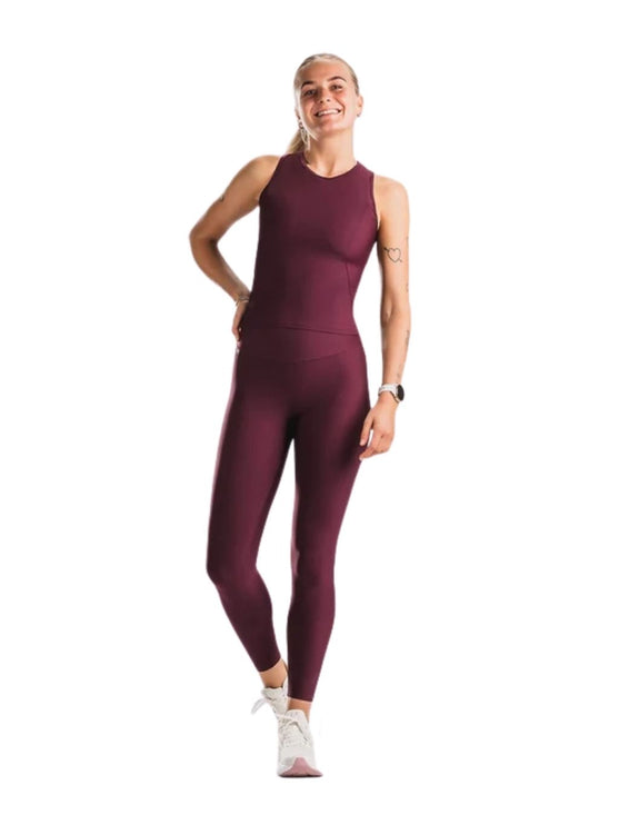 FUSION | High Rise Tights Pocket | Dames | Bordeaux
