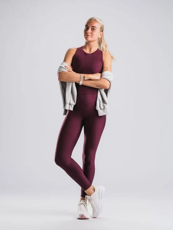 FUSION | High Rise Tights Pocket | Dames | Bordeaux