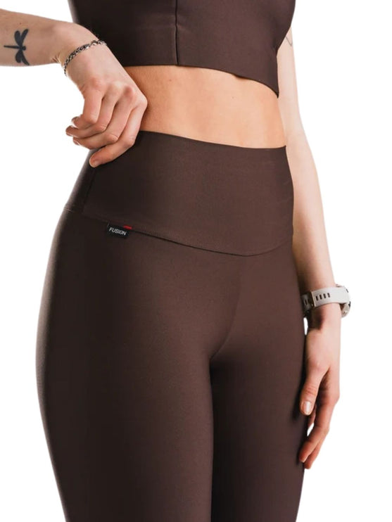 FUSION | High Rise Tights | Dames | Dark Brown