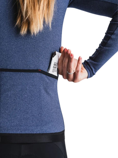 FUSION | Light LS Cycling Jersey | Dames | Night Blue