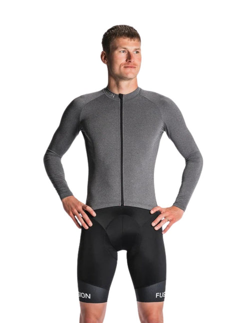 FUSION | Light LS Cycling Jersey | Heren | Grey