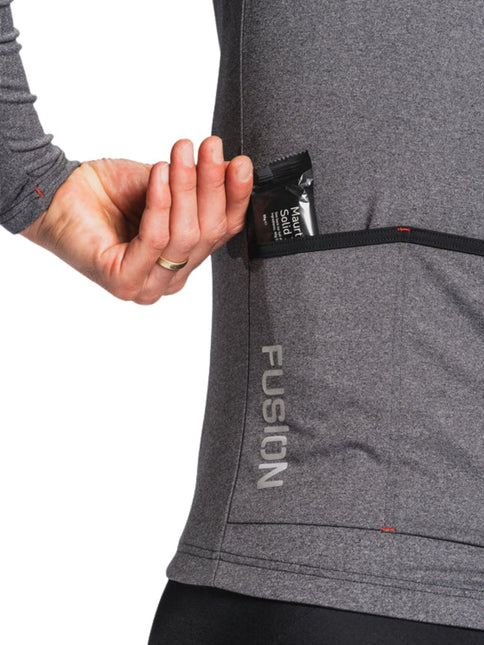 FUSION | Light LS Cycling Jersey | Heren | Grey