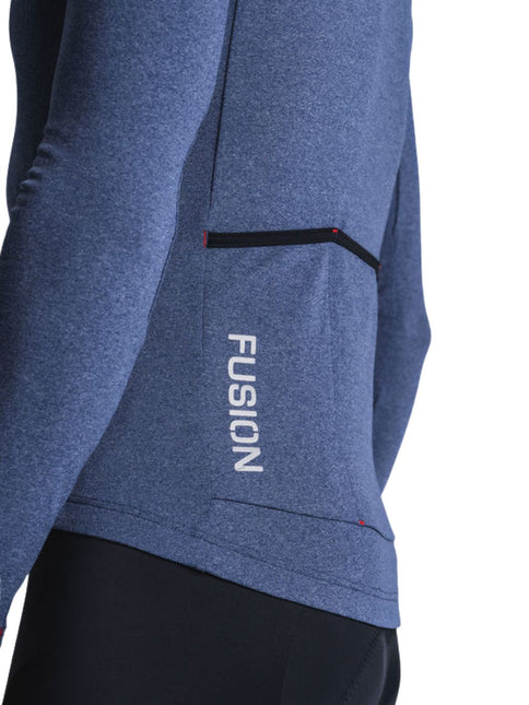 FUSION | Light LS Cycling Jersey | Heren | Night Blue