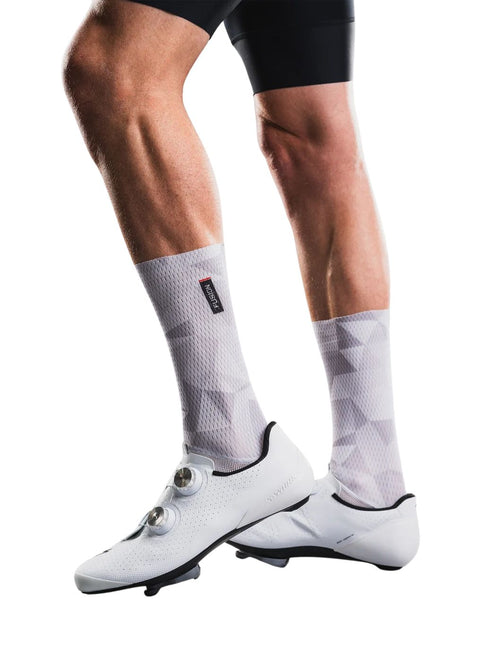 FUSION | TEMPO Aero Sock | Unisex | White / Grey