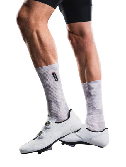 FUSION | TEMPO Aero Sock | Unisex | White / Grey
