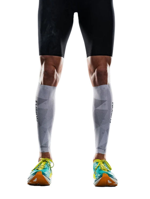 FUSION | TEMPO ONE Calf Sleeves | White / Grey