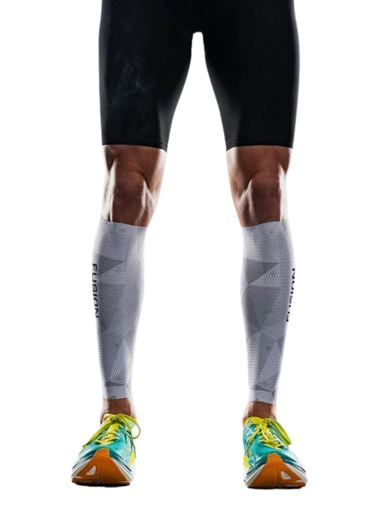 FUSION | TEMPO ONE Calf Sleeves | White / Grey