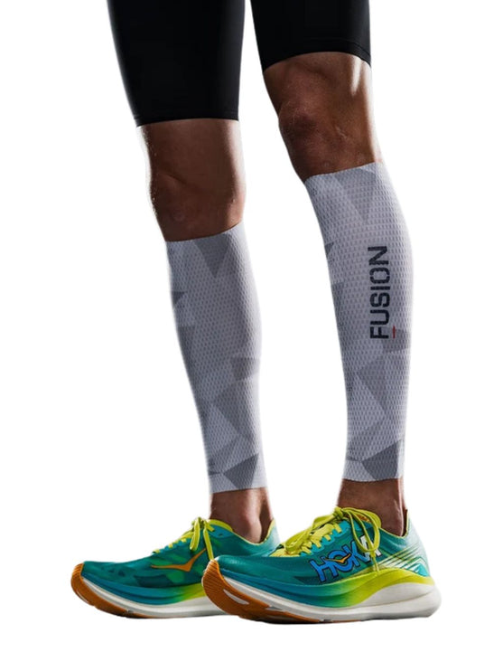 FUSION | TEMPO ONE Calf Sleeves | White / Grey