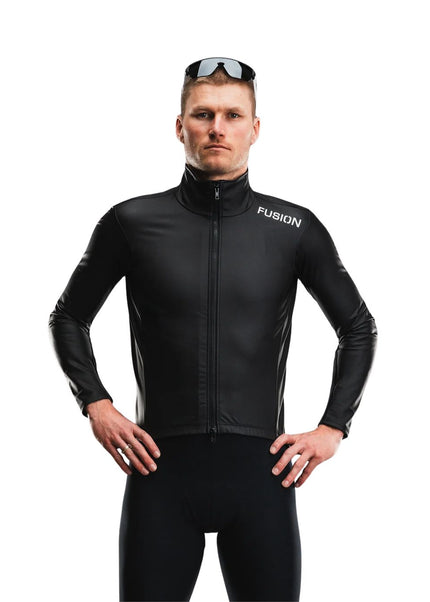 FUSION | TEMPO Rain Cycling Jacket | Unisex | Black