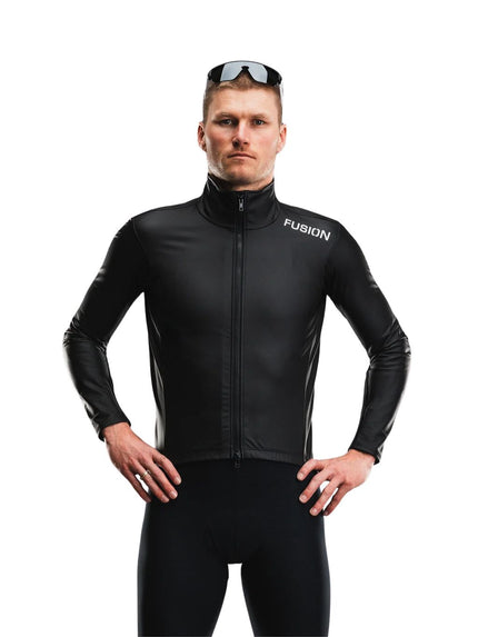 FUSION | TEMPO Rain Cycling Jacket | Unisex | Black