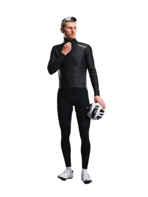 FUSION | TEMPO Rain Cycling Jacket | Unisex | Black