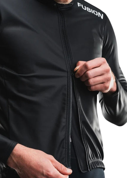 FUSION | TEMPO Rain Cycling Jacket | Unisex | Black