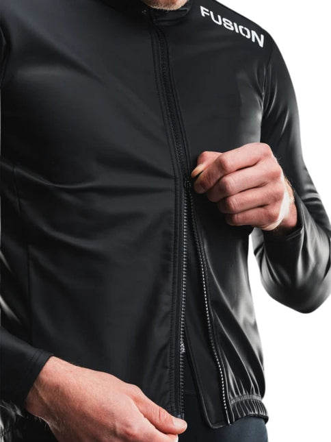 FUSION | TEMPO Rain Cycling Jacket | Unisex | Black
