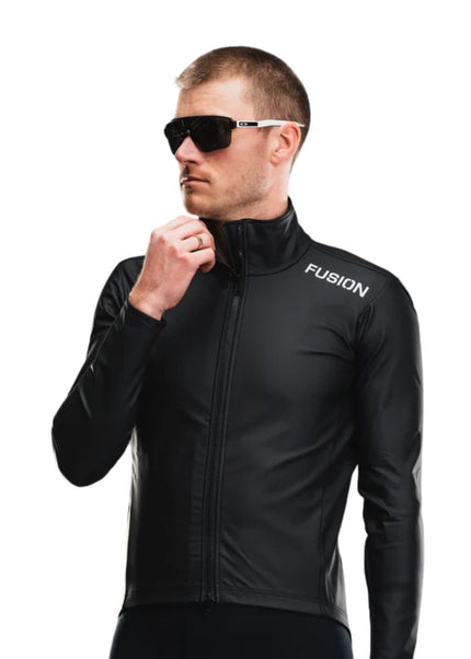 FUSION | TEMPO Rain Cycling Jacket | Unisex | Black