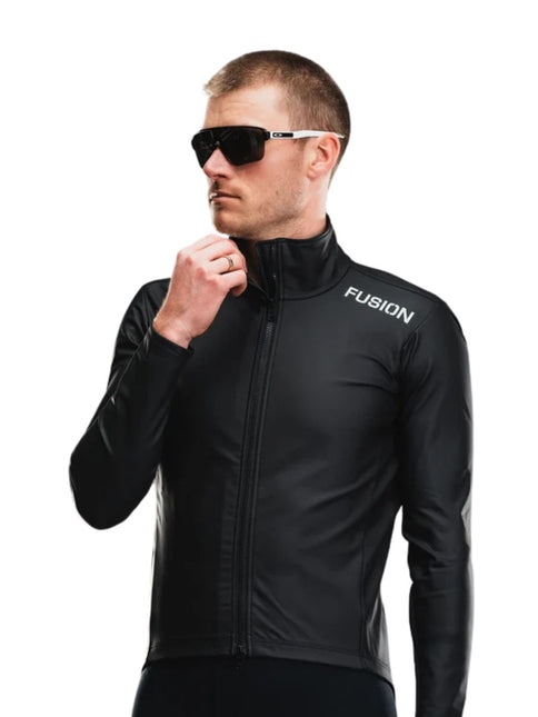 FUSION | TEMPO Rain Cycling Jacket | Unisex | Black