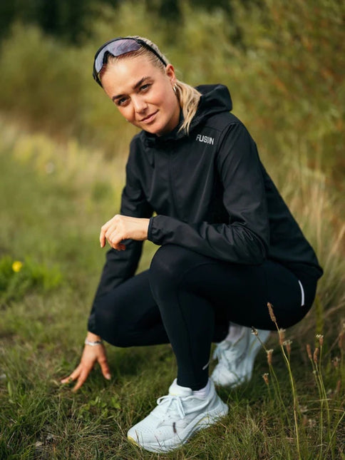 FUSION | TEMPO TWO Run Jacket | Dames | Black