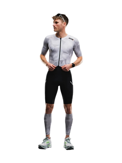 FUSION | TEMPO TWO Trisuit | Unisex | White / Grey