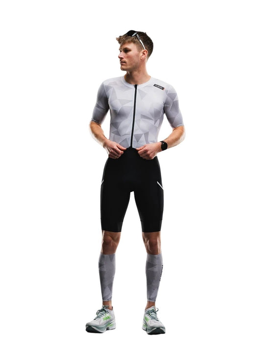 FUSION | TEMPO TWO Trisuit | Unisex | White / Grey