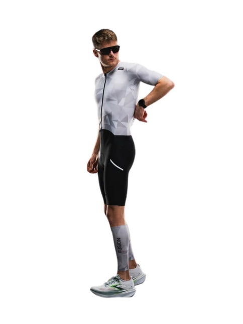FUSION | TEMPO TWO Trisuit | Unisex | White / Grey