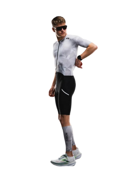 FUSION | TEMPO TWO Trisuit | Unisex | White / Grey