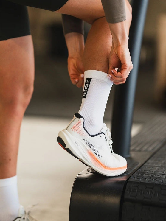 FUSION | TEMPO! TWO Run Sock | Dames | White