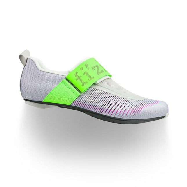 Fizik | Transiro Hydra Aeroweave | Carbon Triathlon Shoe | Violet / Green