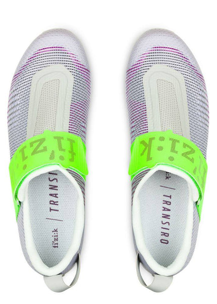 Fizik | Transiro Hydra Aeroweave | Carbon Triathlon Shoe | Violet / Green