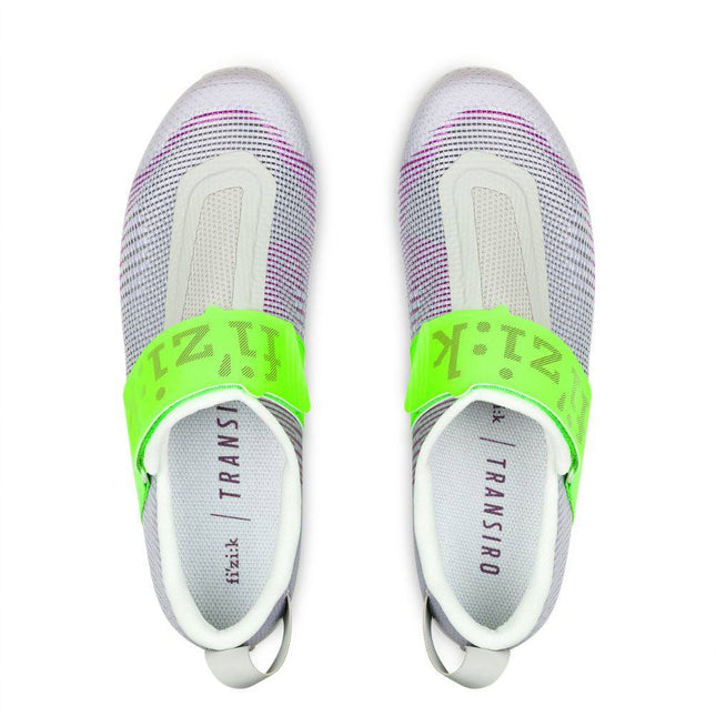 Fizik | Transiro Hydra Aeroweave | Carbon Triathlon Shoe | Violet / Green