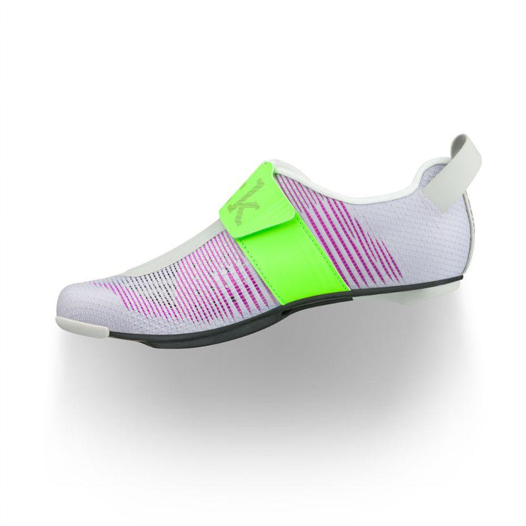 Fizik | Transiro Hydra Aeroweave | Carbon Triathlon Shoe | Violet / Green