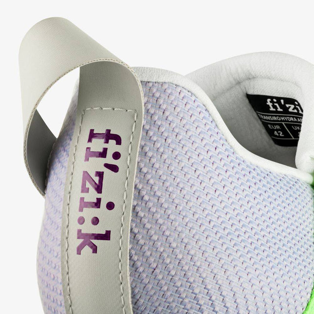 Fizik | Transiro Hydra Aeroweave | Carbon Triathlon Shoe | Violet / Green