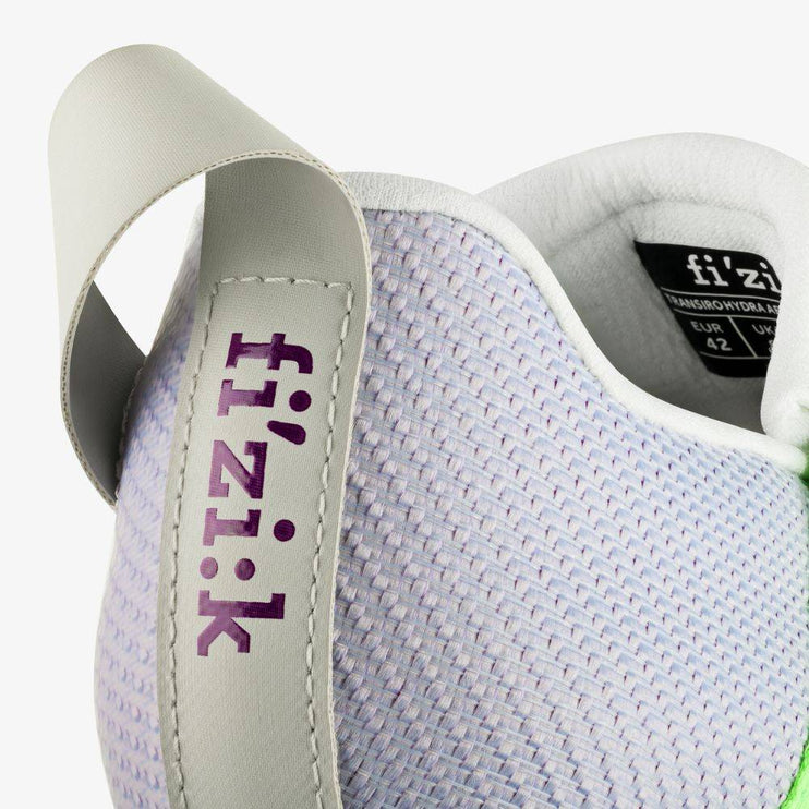 Fizik | Transiro Hydra Aeroweave | Carbon Triathlon Shoe | Violet / Green