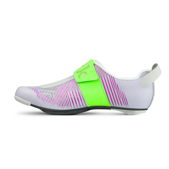 Fizik | Transiro Hydra Aeroweave | Carbon Triathlon Shoe | Violet / Green