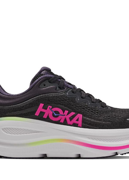 Hoka | Bondi 9 | Black / Neon Dragonfruit | Dames