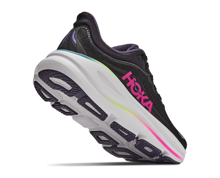 Hoka | Bondi 9 | Black / Neon Dragonfruit | Dames