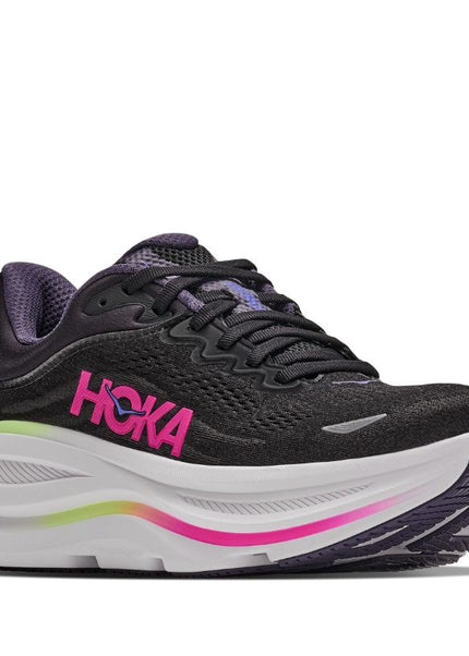 Hoka | Bondi 9 | Black / Neon Dragonfruit | Dames