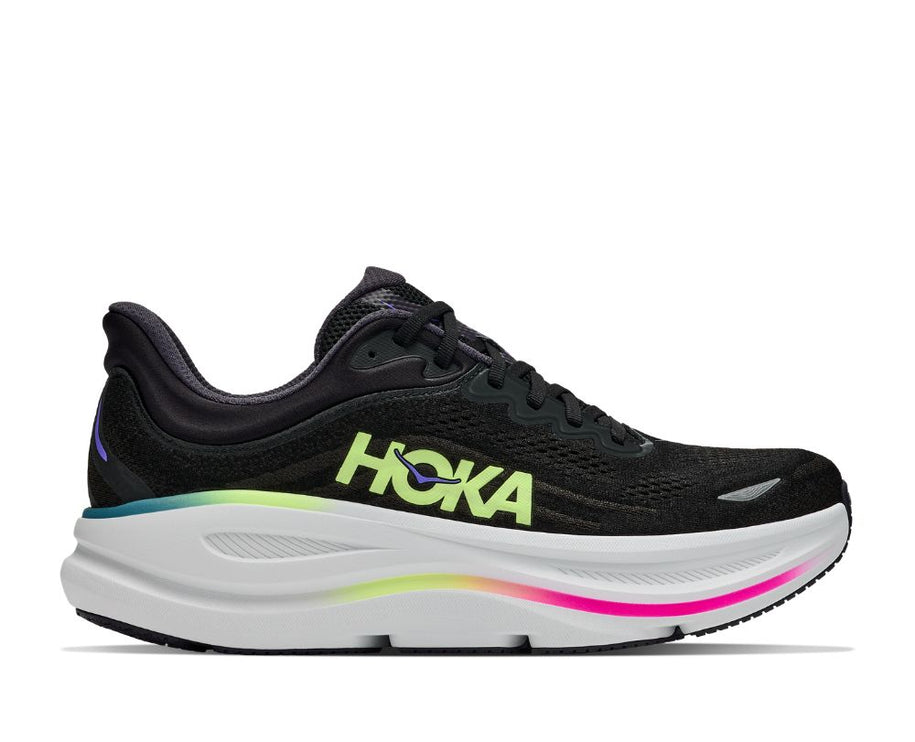 Hoka | Bondi 9 | Black / Neon Yuzu | Heren