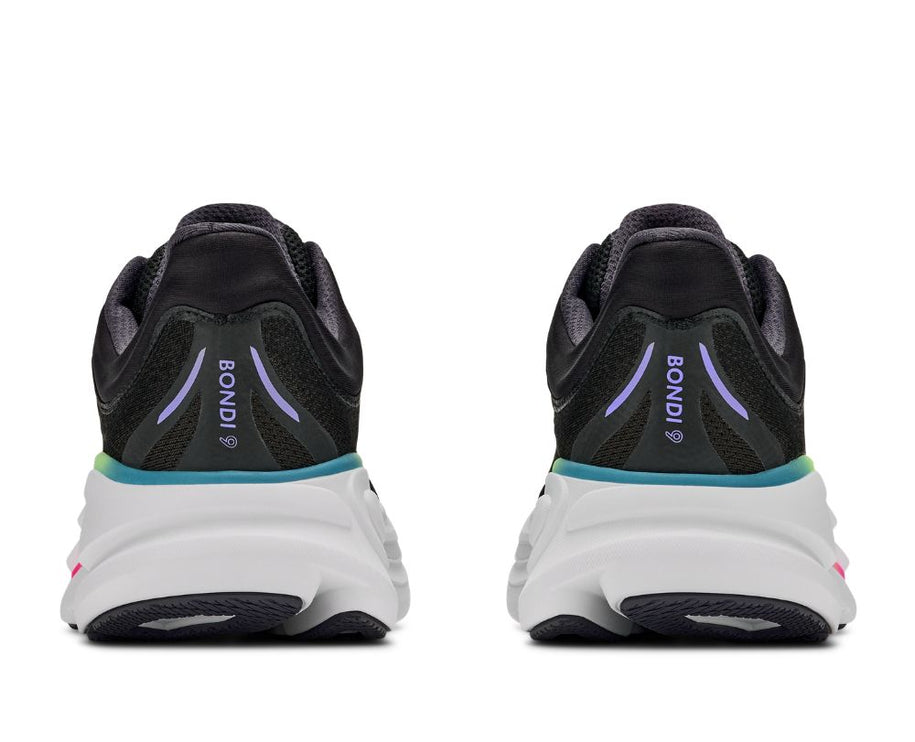 Hoka | Bondi 9 | Black / Neon Yuzu | Heren