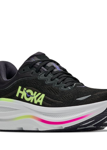 Hoka | Bondi 9 | Black / Neon Yuzu | Heren