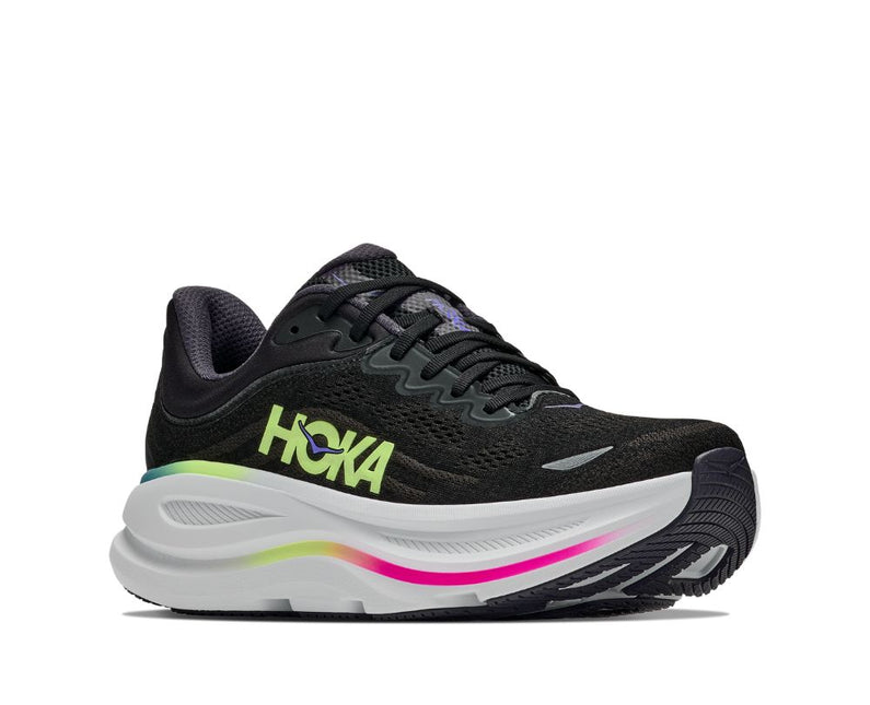 Hoka | Bondi 9 | Black / Neon Yuzu | Heren