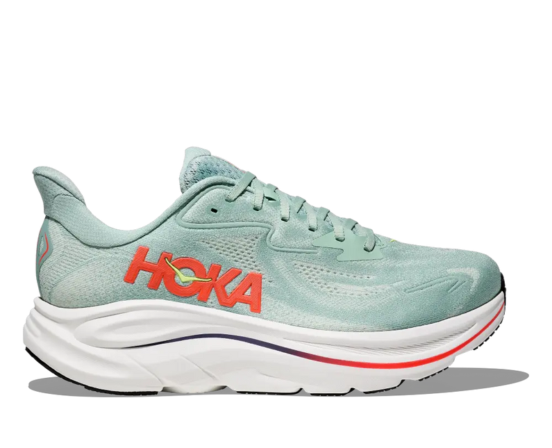 Hoka | Clifton 10 | Sage / Neon Flame | Heren