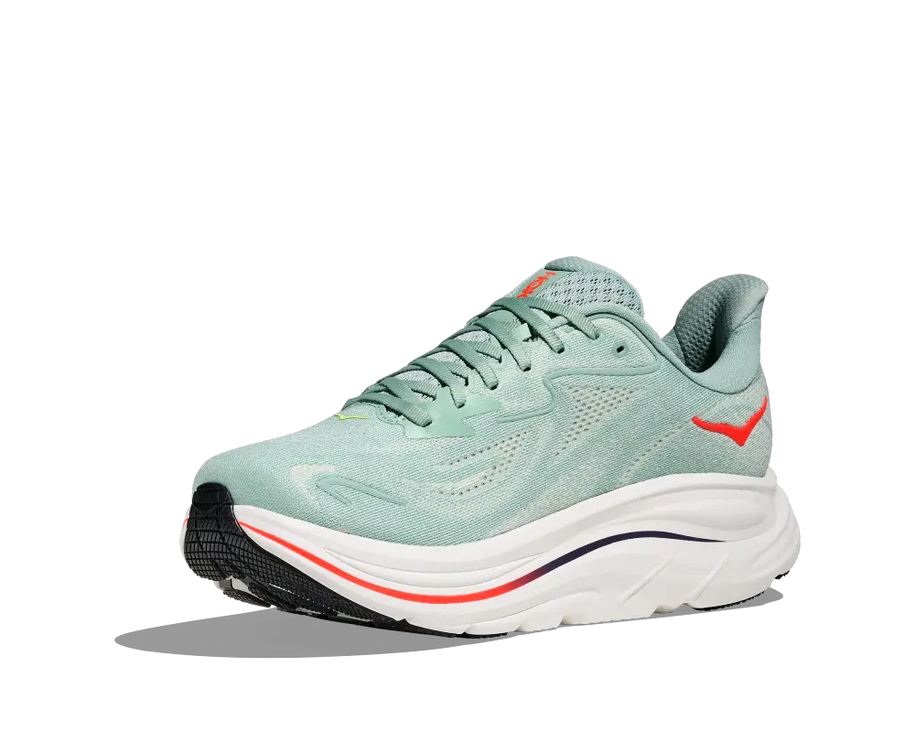 Hoka | Clifton 10 | Sage / Neon Flame | Heren