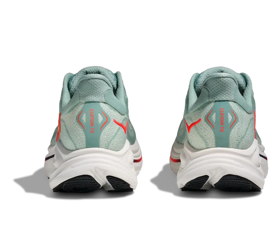 Hoka | Clifton 10 | Sage / Neon Flame | Heren