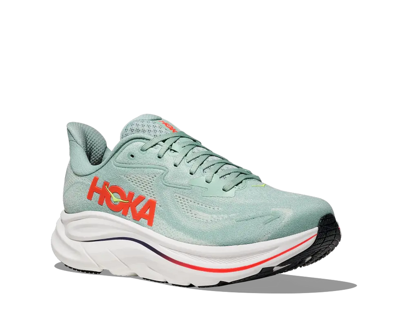 Hoka | Clifton 10 | Sage / Neon Flame | Heren