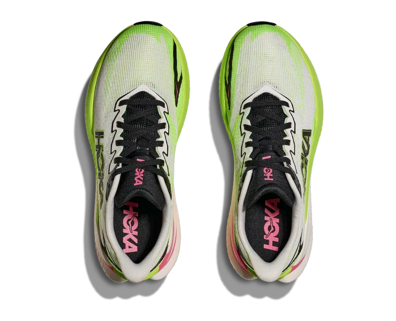 Hoka | Mach X3 | White / Neon Lime | Dames