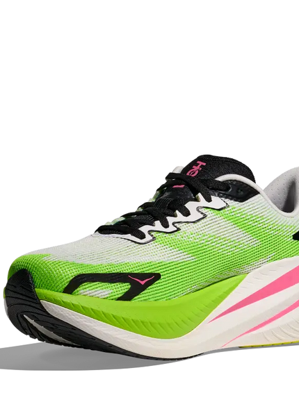 Hoka | Mach X3 | White / Neon Lime | Dames