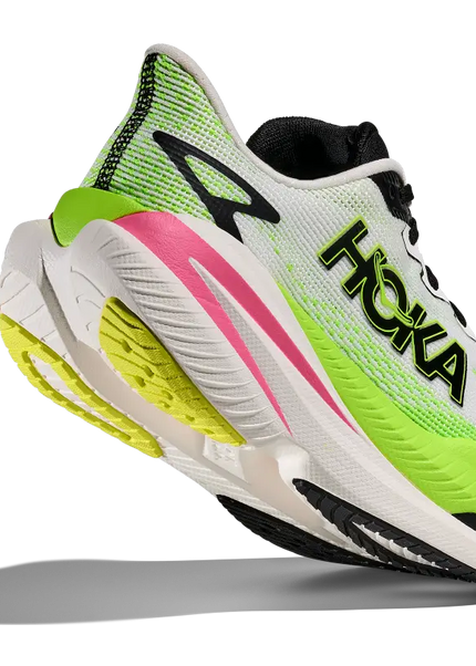 Hoka | Mach X3 | White / Neon Lime | Dames