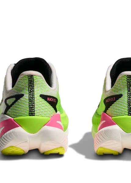 Hoka | Mach X3 | White / Neon Lime | Dames