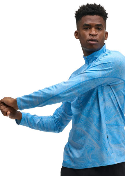 Hoka | Skyform Half Zip | Mineral Blue | Men's